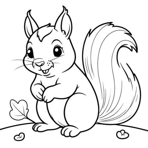 simple squirrel sketch pictures