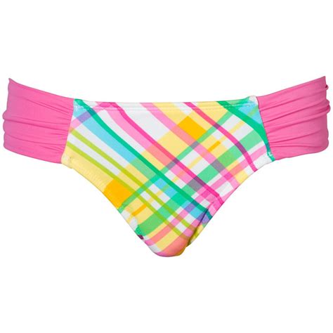 Roxy Plaid Paradise Sidewinder Bikini Bottom Women S Clothing