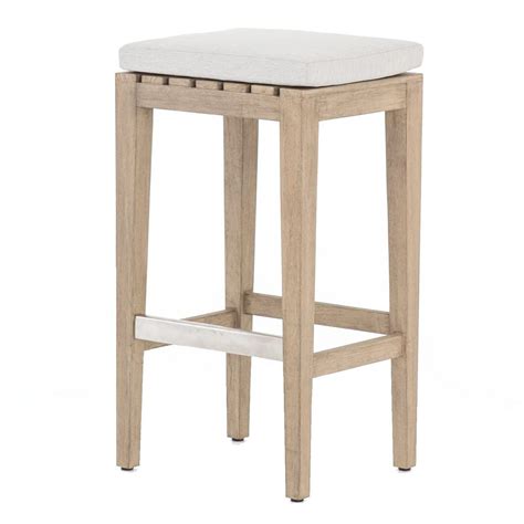 Dale Natural Teak Outdoor Bar Stool | Zin Home - Fourhands