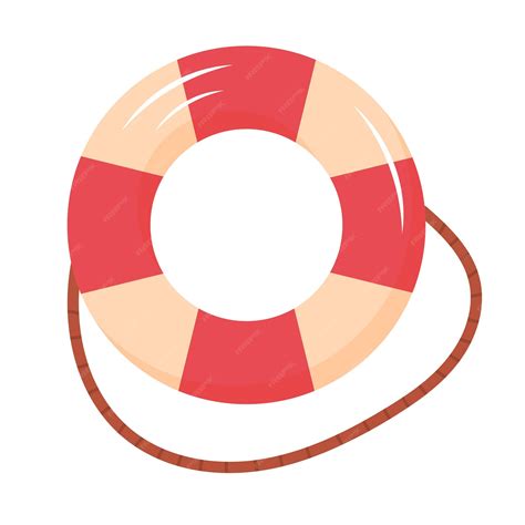 Милый спасательный буй с веревкой Икона спасателя Резиновое надувное ...