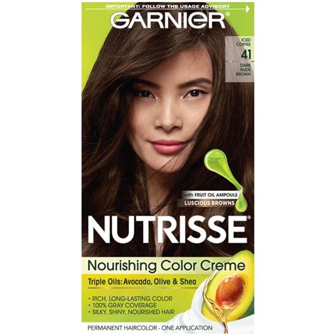 Garnier Nutrisse Nourishing Color Creme Dark Nude Brown BrickSeek