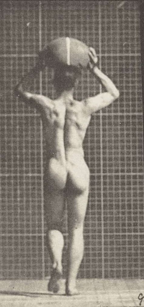 Nude Man Walking And Carrying A Lb Stone On Head Hands Raised Rbm Qp M B