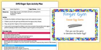 Eyfs Easter Egg Gems Finger Gym Activity Plan And Prompt Card Pack