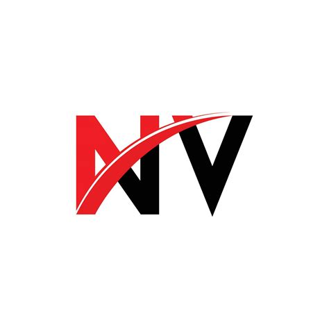 monogram letter nv modern initial logo design nv linked circle