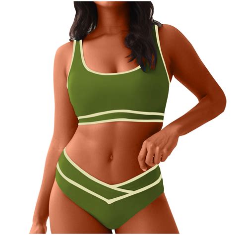 Piece Swimsuit For Women High Waisted V Neck Bikini Tops Bathing Suit Wide Straps Swim Bra