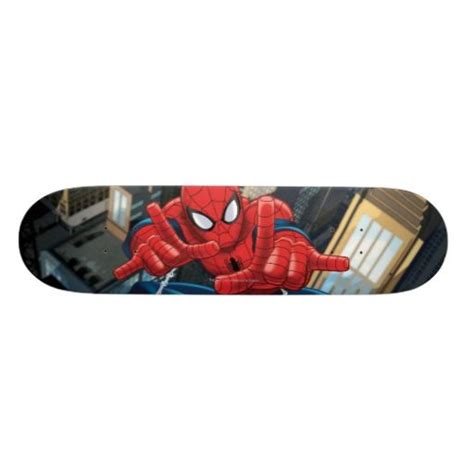 Ultimate Spider Man Over City Skate Deck Ultimate Spiderman Skate