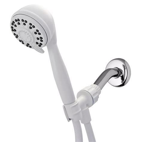 Waterpik 4 Spray Ecoflow Shower Head Hand Held In White The Home