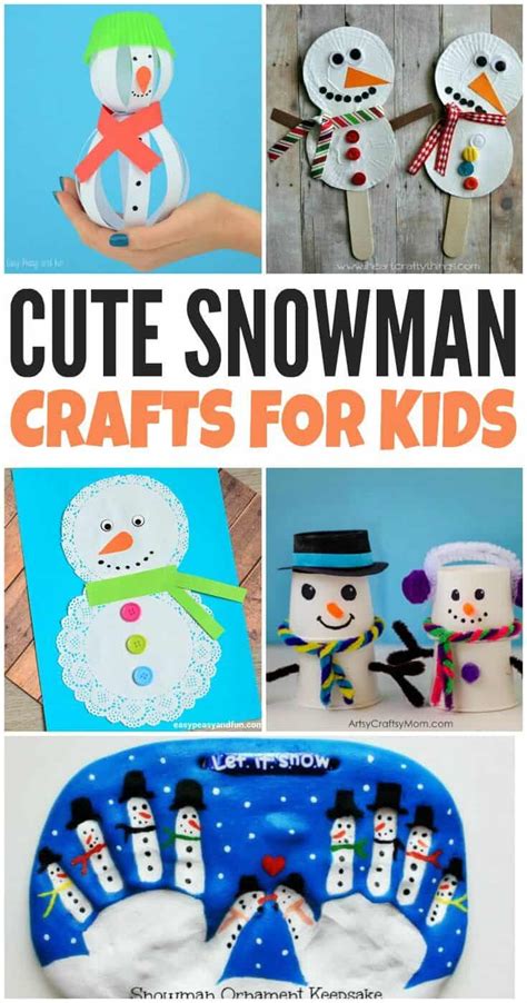 Cute Snowman Crafts For Kids To Make This Winter