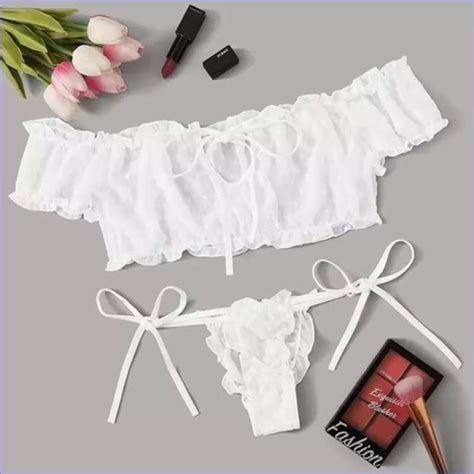 Promo Aa Bikini Sabrina Lingerie Seksi Polkadot Strings Front Peach
