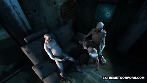 Foxy D Cartoon Zombie Babe Gets A Double Teaming