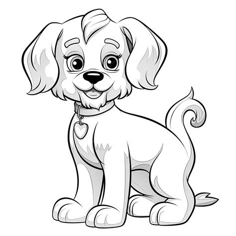 Premium AI Image | biking dog coloring page for kids anime style thick
