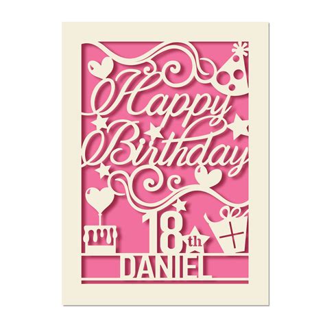 Personalised Birthday Card For Daughter Custom Birthday Cards Etsy