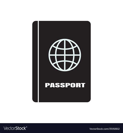 Passport Icon Design Template Isolated Royalty Free Vector