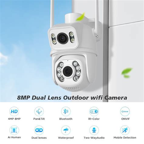 Видеокамера ANBIUX 8MP 4K PTZ Wifi камера с двумя объективами и двойным ...