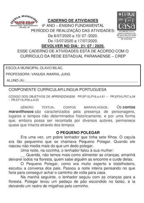 PDF CADERNO DE ATIVIDADES 2021 3 20 Que Habitava O Litoral Os