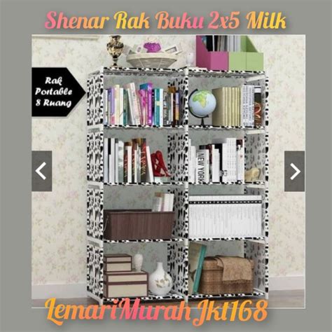 Jual SHENAR RAK BUKU PORTABLE RAK 10 TINGKAT 8 SUSUN RAK 2X5 RAK BUKU