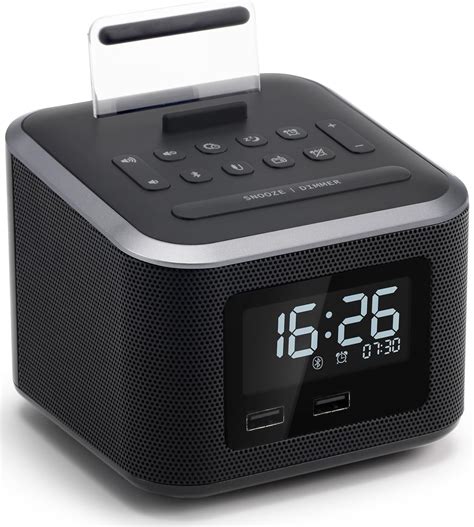 Homtime Wireless Bluetooth Speaker With Digital Alarm Amazon In