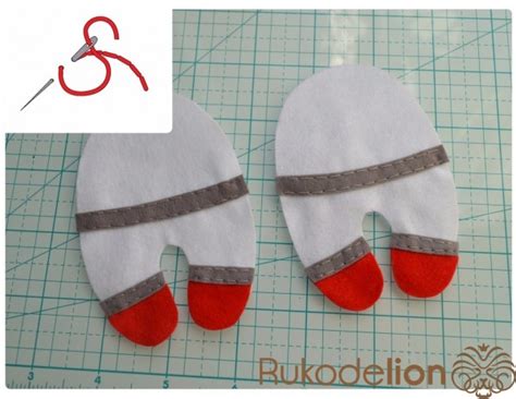 Мишка-космонавт из фетра