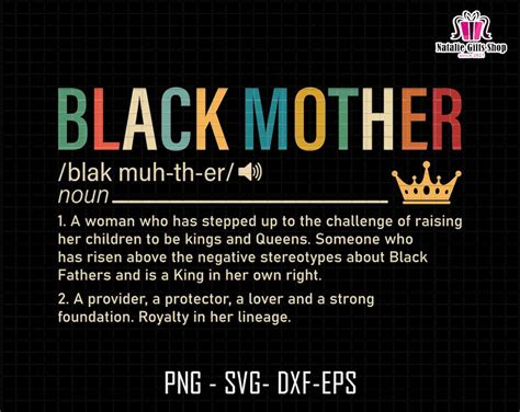 Black Mother Noun Svg Mothers Day Svg Melanin Women Svg African