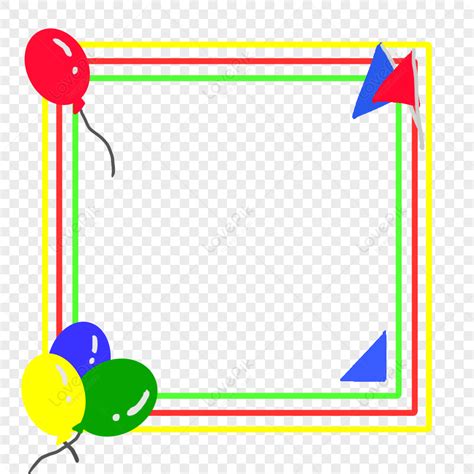 Balloon Border Balloons Birthday Balloons Transparent Birthday Frame