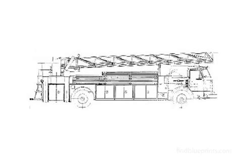 Download drawing 1981 American LaFrance Ladder Fire Truck in ai pdf png ...