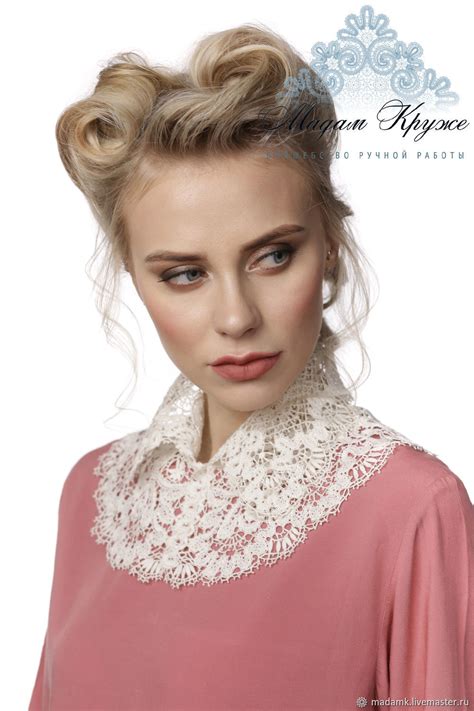 Шикарный воротник 57 Вологодское коклюшечное ручной работы в интернет ...