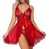 Avidlove Womens Sexy Nightgown Lingerie Set Lace Sleepwear Chemise G String Blue At Amazon Women