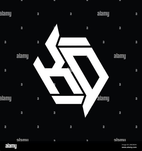 Kd Logo Monogram Hexagon Modern Abstract Shape Vector Images Design