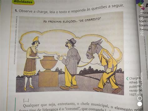 1 Observe a charge leia o texto e responda às questões a seguir