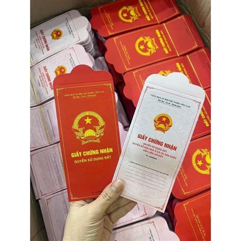 Mua Combo bao lì xì sổ hồng sổ đỏ quyền sử dụng đất tết 2023 Tết Quý Mão đẹp độc đáo hot trend