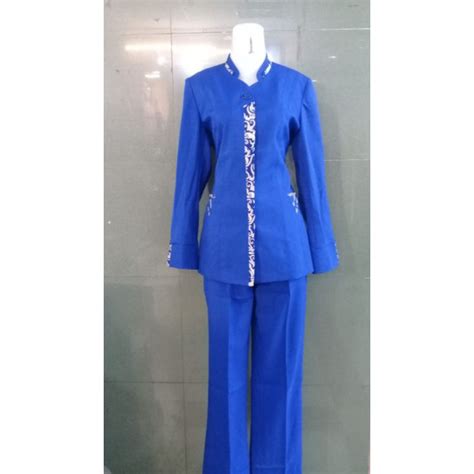 Jual Blazer Kerja Benhur Lis Batik Seragam Kantor Blazer Kode R