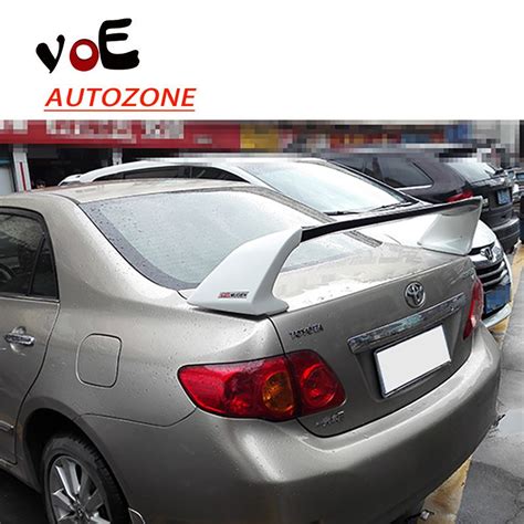 2003 2016 Corolla ABS Plastic Unpainted Sport Style Rear Spoiler For