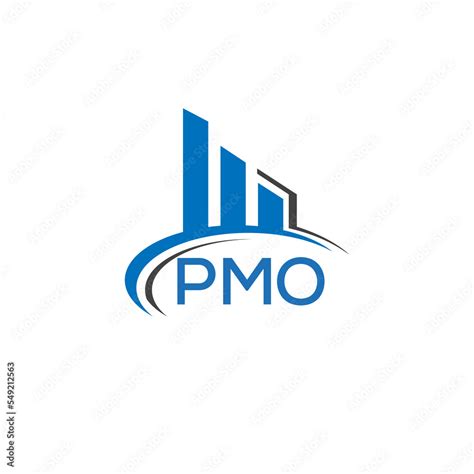 Pmo Letter Logo Pmo Blue Image Pmo Monogram Logo Design For