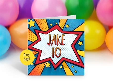 Personalised Kids Birthday Card Boys Birthday Card Card For Etsy