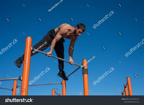 Man Naked Torso Makes Balance On Stock Photo Shutterstock