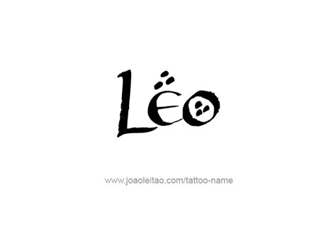 Leo Name Tattoo