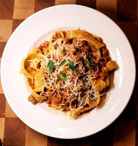 Italian Sausage Ragu with Tagliatelle — Delicata