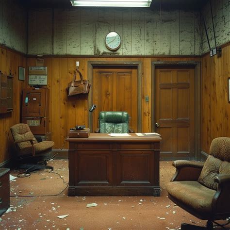 abandoned office room image abandoned office chair