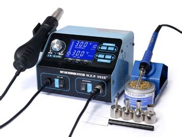 Hot Air Soldering And Desoldering Rework Station With Lcd Display Item Wep D D