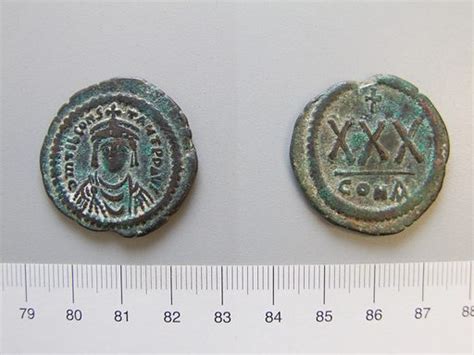 Follis Of Tiberius Ii Constantine Emperor Of The Free Public