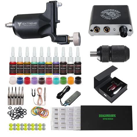 Kit De M Quina De Tatuagem Profissional Tinta Mini Fonte De