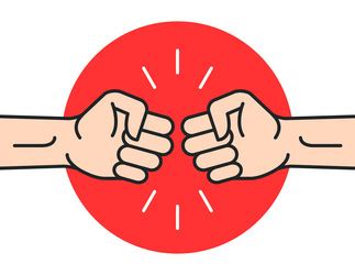 Fist Bump Friendship Sign Royalty Free Vector Image