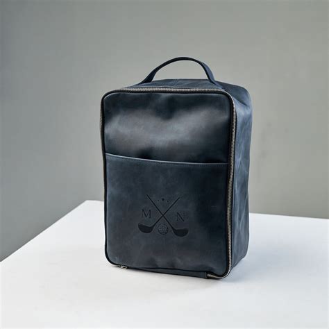 Personalized Golf Shoe Bag Leather Golf Shoe Bag For Men Custom Golf