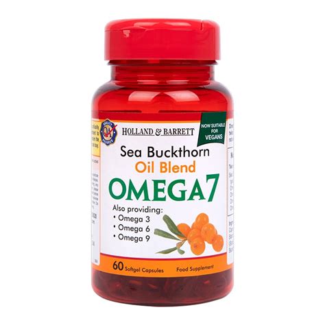 Holland And Barrett Sea Buckthorn Oil Blend Omega 7 Softgel Capsules