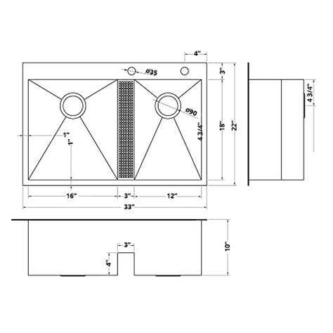 Ruvati Inch Drop In Low Platform Divide Zero Radius Double