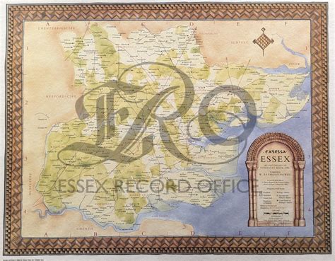 Map Of Essex As Recorded In Doomesday Book 1086 — Museum Shops