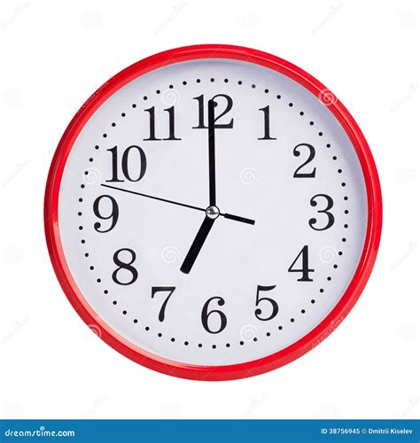 Sept Heures Sur Un Cadran Rond Image stock - Image du isolement, ticker ...