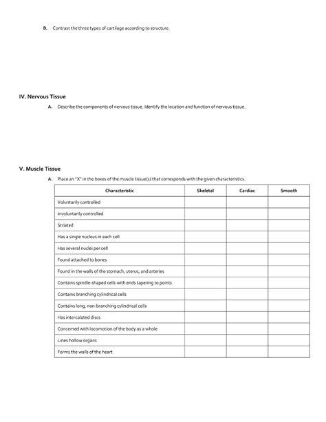 Solved CH. 4 TISSUE: THE LIVING FABRIC - CHAPTER REVIEW | Chegg.com