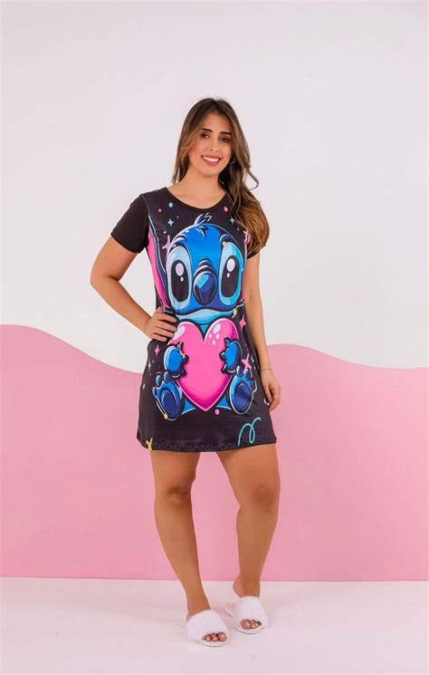 CAMISOLA 606 PRETA STITCH CORAÇÃO Império Lingerie