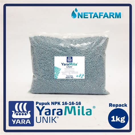 Jual Pupuk NPK 16 16 16 YaraMila UNIK Repacking 1 Kg 1pcs Shopee